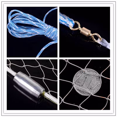 Finefish Jaring Pancing Ikan Lempar Fishing Throw Net Cage 7.2M - SE4 - White — gambar 3