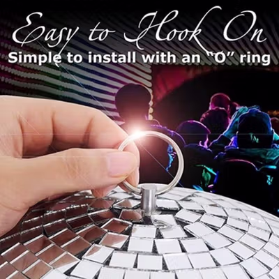AILAMP Bola Disko Gantung Reflective Mirror Disco Ball 30cm - D018 - Silver — gambar 3