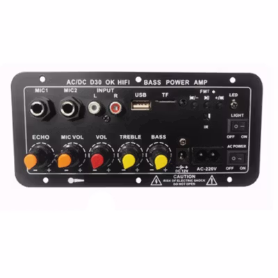 TaffSTUDIO Amplifier Board Audio Bluetooth USB Subwoofer DC 12-24V - D30 - Black — gambar 3