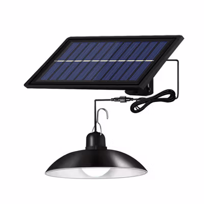 TaffLED Lampu Gantung Solar IP44 Cool White 400 Lumens with Remote - AMR24 - Black — gambar 3