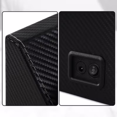 FRUCASE Watch Winder Carbon Fiber Pemutar Jam Tangan Otomatis 3 Slot - SKW33 - Black — gambar 3