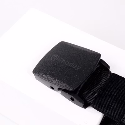 Rhodey Tali Ikat Pinggang Pria Anti X-Ray Plastik Automatic Buckle - 899 - Black — gambar 3