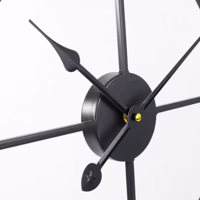 Meigar Jam Dinding Bulat Quartz Creative Model Vintage 60cm - H68 - Black — gambar 3