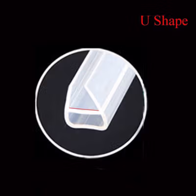 Alloet Silikon Sealing Strip Kaca Pintu Jendela Type U 1M 6mm - TP40 - Transparent — gambar 3
