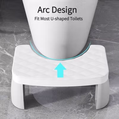 HOXHECIN Kursi Pijakan Kaki Kloset Toilet Stool Bathroom - H42 - Gray — gambar 3