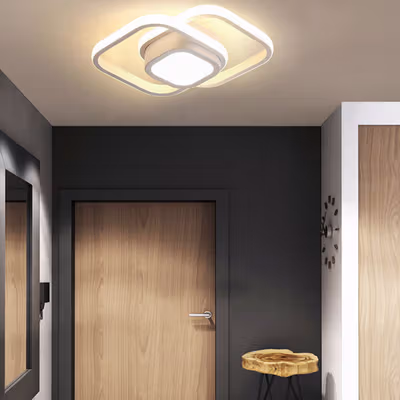 TaffLED Lampu Plafon LED Minimalis Nordic Style 3 Color 48W - EM210 - White — gambar 3