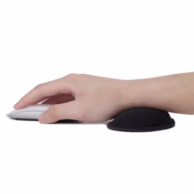 HUXUAN Mouse Wrist Rest Pad Rubber Slow Rebound 14x8x2.2cm - HX061 - Black — gambar 3