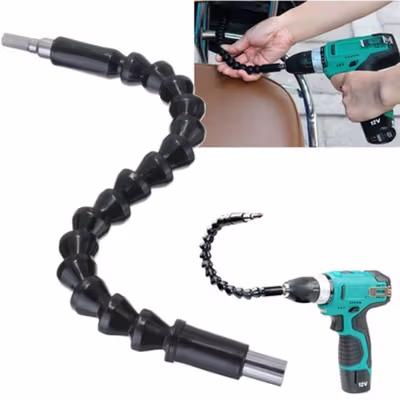 Ekstensi Kepala Obeng Fleksibel 1/4 Inch 290mm - HT566 - Black — gambar 3