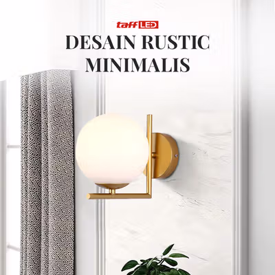 TaffLED Fitting Lampu Dinding Hias Rumah Nordic Wall E27 260V - XD-2027 - Golden — gambar 3