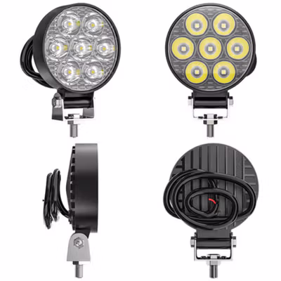 DXZ Lampu Sorot Tembak Mobil LED Floodlight Cool White 6500K IP65 21W Round - DX21 - Black — gambar 3