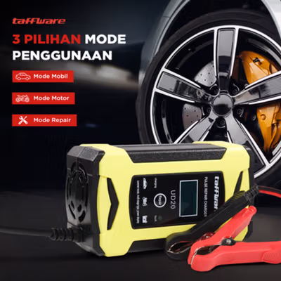 Taffware Venus Charger Aki Mobil Intelligent Battery Charger 12V 6A - UD20 - Black/Yellow — gambar 3