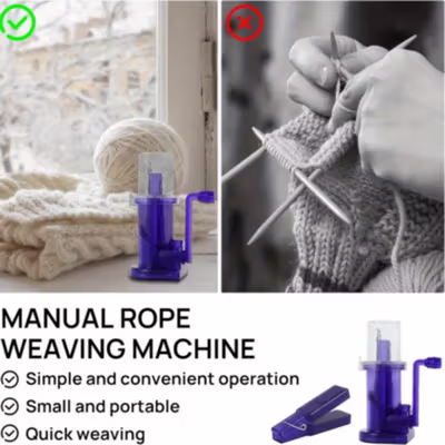 CCAN Mesin Rajut Tali Kepang Manual Knitting Machine Jewelry Tool - KB-508 - Purple — gambar 3