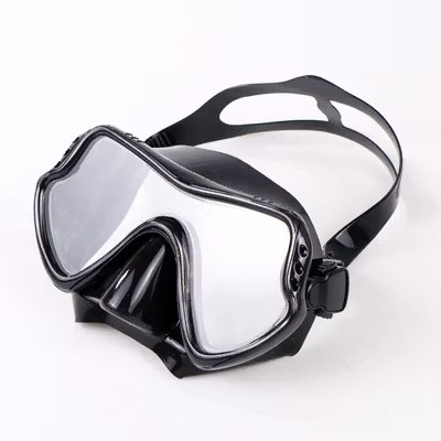 TaffSPORT Kacamata Selam Diving Snorkeling Tempered Glass - AS303JF - Black — gambar 3