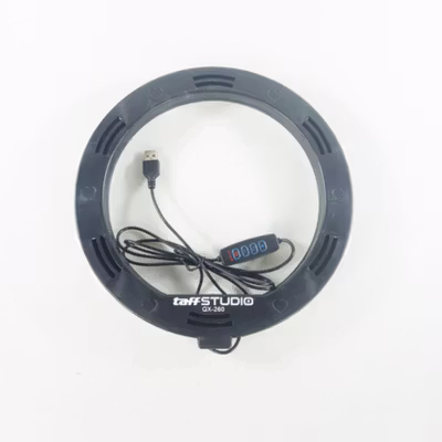 TaffSTUDIO Lampu Ring Light LED 3in1 Color Tripod Holder 25.5cm 12W - QX-260 - Black — gambar 3