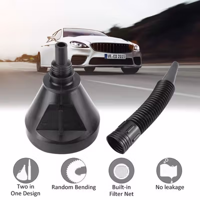 OTOHEROES Corong Oli Bensin Minyak Motor Mobil Wide Flexible Funnel 16.5cm - FL38 - Black — gambar 3
