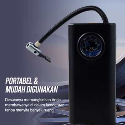 EAFC Pompa Ban Mobil Elektrik Inflator Portable 3000mAh - SCK619-5 - Black — gambar 3
