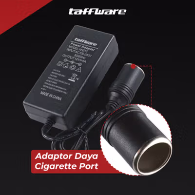Taffware Adaptor Power Supply Converter AC to DC 12V 5A Cigarette Port - XH213 - Black — gambar 3