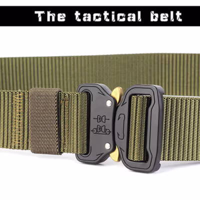 Rhodey Tali Ikat Pinggang Canvas Nylon Army Military Tactical 125cm - MU056 - Brown — gambar 3