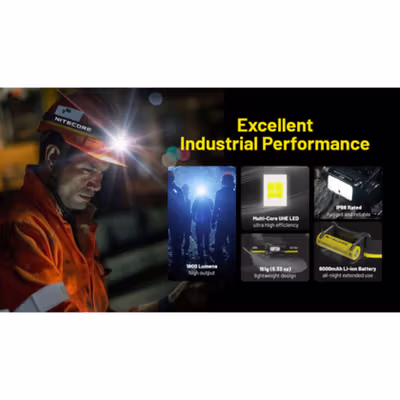 NITECORE Senter Kepala Headlamp LED Triple Light IP68 6000mAh - NU53 - Black — gambar 3