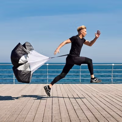 ESPEED Training Parachute Parasut Latihan Lari Training Resistance - SR10 - Black — gambar 3