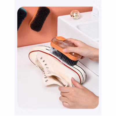 ISHOWTIENDA Sikat Pembersih Cleaning Brush Dispenser Sabun - 5395 - Orange — gambar 3