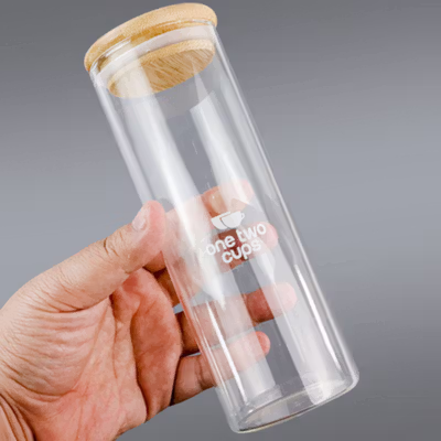 One Two Cups Toples Kaca Penyimpanan Makanan Kedap Udara Storage Jar 500ml - GH1270 - Transparent — gambar 3