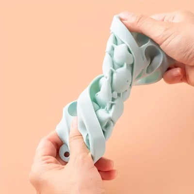 HELOTIC Cetakan Es Batu Silikon Bulat 25 Grid Ice Cube Mold BPA Free - HX1 - Blue — gambar 3