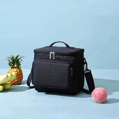 MYLO Tas Bekal Tahan Panas Dingin Insulated Cooler Bag 27.5x20x22.5cm - M45 - Black — gambar 3