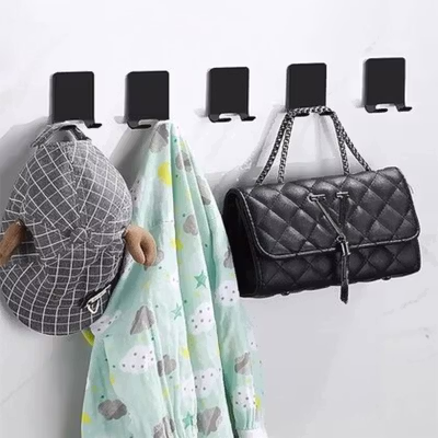 TaffHOME Gantungan Dinding Adhesive Wall Hook Stainless Steel - TF-201 - Black — gambar 3