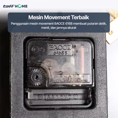 TaffHOME Jam Dinding Sunflower Quartz Silent Movement 45cm - WM-45 - Golden — gambar 3