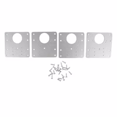 TaffHOME Plat Engsel Sendok Perbaikan Kabinet Hinge Repair Plate 4 PCS - Q410 - Silver — gambar 3
