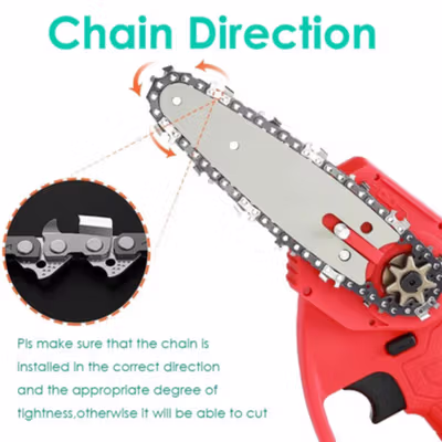 KUAIQU Rantai Gergaji Mesin Hardness Steel Chainsaw Chain 8 Inch - KQ48 - Silver — gambar 3