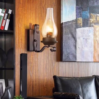 MOTHY Fitting Lampu Dinding Hias Rumah Indoor Nordic 250V E27 - M27 - Black — gambar 3