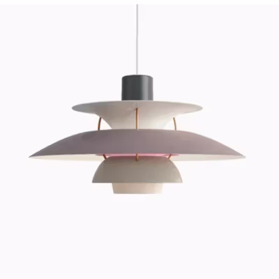 TaffLED Lampu Gantung Hias Flower Light 3 Color E27 12W 30cm - HLE27 - Gray — gambar 3