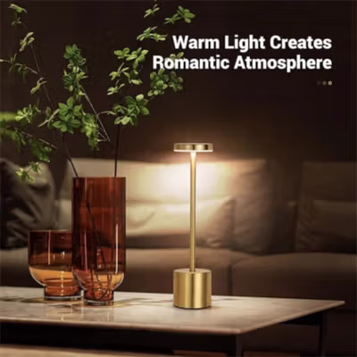 TaffLED Lampu Meja Hias LED Touch Table Lamp 3in1 Color 800mAh - JLS-A16 - Golden — gambar 3