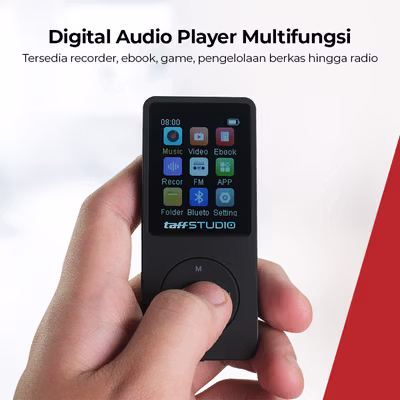 TaffSTUDIO MP3 Digital Audio Player 1.8 Inch - ZY418 - Black — gambar 3