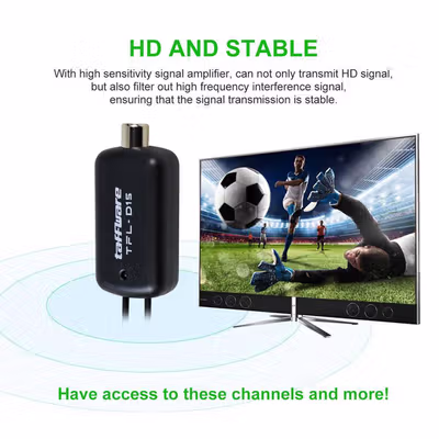 Taffware Penguat Sinyal Antena TV Amplifier Signal Booster DVB-T2 - TFL-D15 - Black — gambar 3