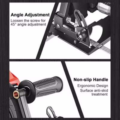 Taffware Stand Gerinda Tangan Adjustable 45 Bevel Saw 100-125mm - DB04 - Black — gambar 3