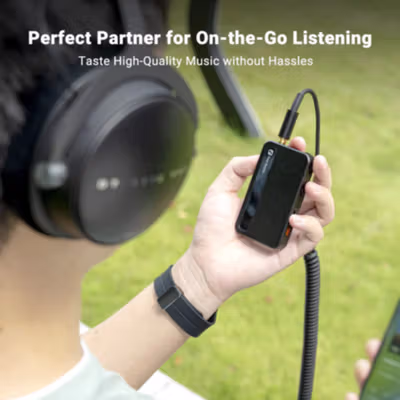 Fosi Audio Bluetooth Amplifier Headphone Receiver Portable 1200mAh - N3 - Black — gambar 3