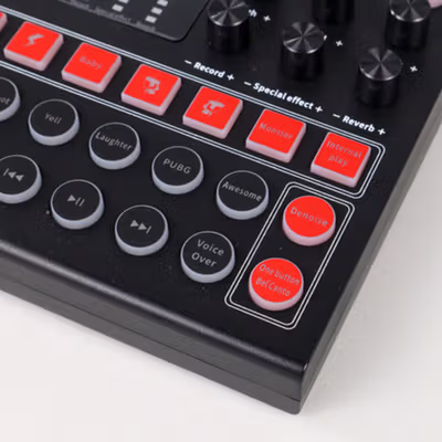 TaffSTUDIO Mixer USB Sound Card Broadcast Bluetooth Special Effect - M9 - Black — gambar 3