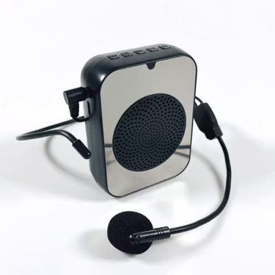 SOAIY Speaker Pinggang Microphone Bluetooth LED Amplifier Wireless - H6 - Black — gambar 3
