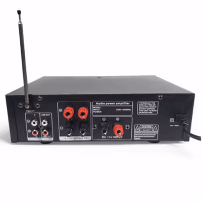 TaffSTUDIO Audio Amplifier Bluetooth LED Display HiFi USB 160W - AV-016BT - Black — gambar 3