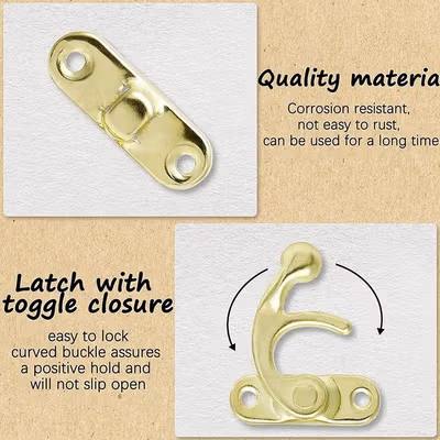 DROFOSREW Kunci Pengait Peti Buckle Hook Box 10 PCS Left Hook - DR-10 - Silver — gambar 3