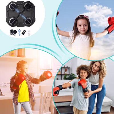 ELBOKERO Mesin Latihan Tinju Music Bluetooth Boxing Training Wall - EL04 - Black — gambar 3