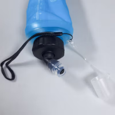 TaffSPORT Botol Minum Lipat Soft Flask Foldable Water Bottle TPU 500ml - TFB-50 - Blue — gambar 3