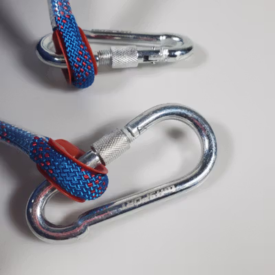 TaffSPORT Tali Paracord Panjat Tebing Climbing Rope Steel Buckle 10mm Panjang 30M - 24KN - Blue — gambar 3