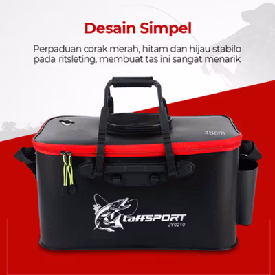 TaffSPORT Tas Pancing Ember Lipat Waterproof Fishing Bucket - JY0210 - Black — gambar 3