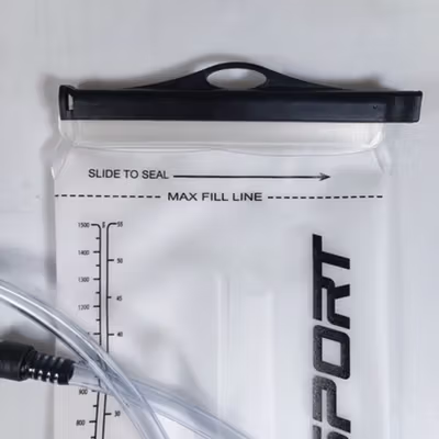 TaffSPORT Water Bladder Hydration Bag Kantong Air Minum Sepeda 1.5L - TF15 - Black/Transparant — gambar 3