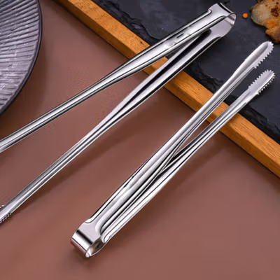 GUFA Penjepit Makanan Gorengan Food Tong Stainless Steel 30.5cm - GF03 - Silver — gambar 3
