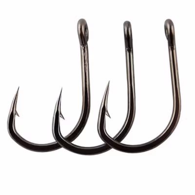 TaffSPORT Kail Pancing Ikan Barbed Fishing Hook Carbon Steel 100 PCS No 10 - IS300 - Black — gambar 3